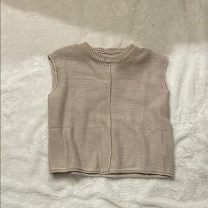 SHEIN Sleeveless Knit Top in Beige